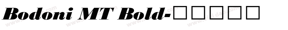 Bodoni MT Bold字体转换